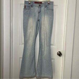 Mudd Y2K Light Wash Low Rise Flare Jeans